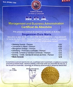Diploma MBA - Maria Dura
