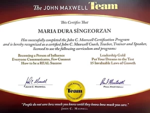 Certificate John Maxwell Team